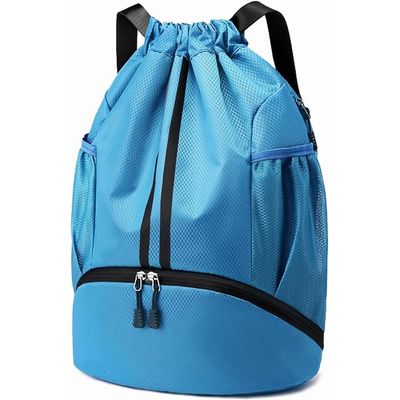 NYLON DRAWSTRING BACKPACK - SEAFOAM TIE-DYE
