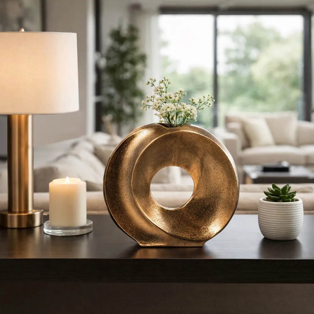 ELMONTSTONE BRONZE VASE 10 (IN)