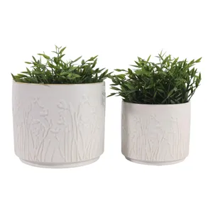 DANEBY SET OF 2 IVORY PLANTER 7 (IN) 3