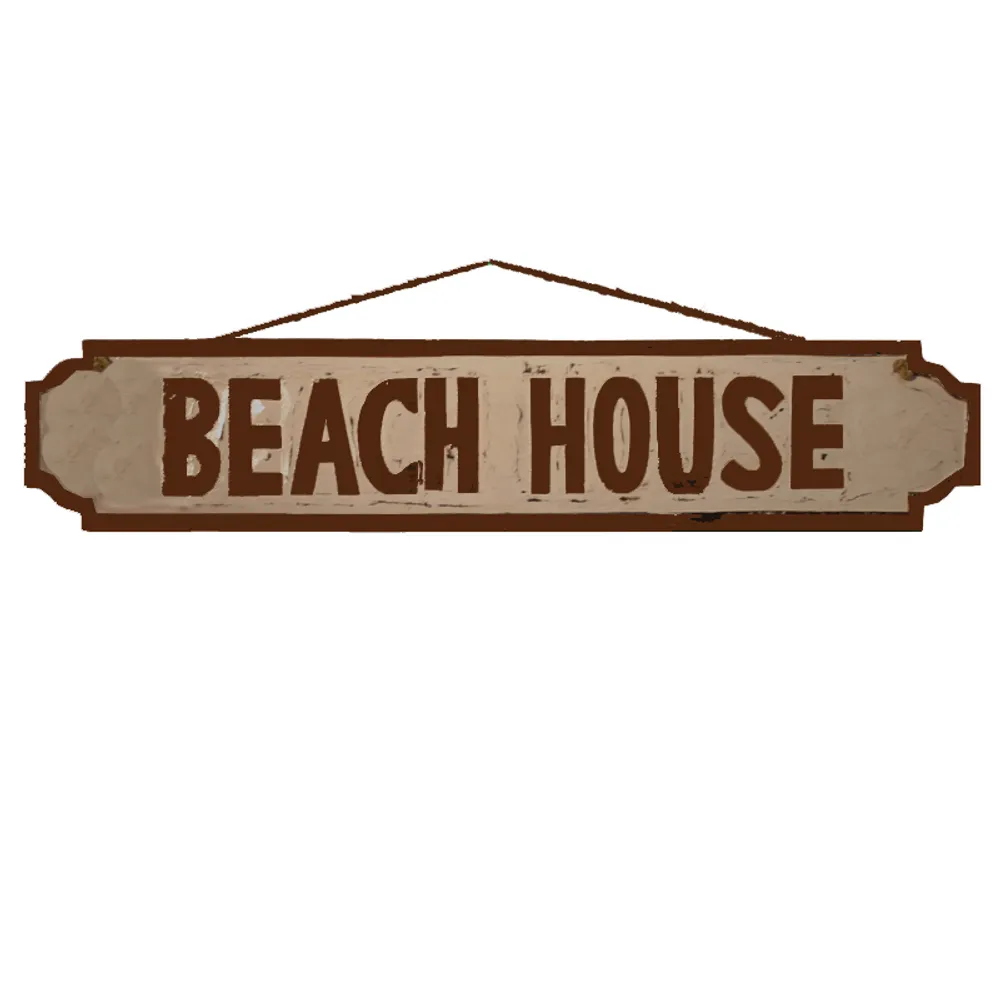 38" BEACH HOUSE WALL PLAQUE