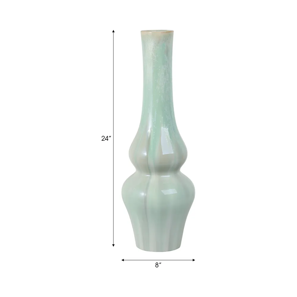 HADFIELDHOLM GREEN VASE 24 (IN)