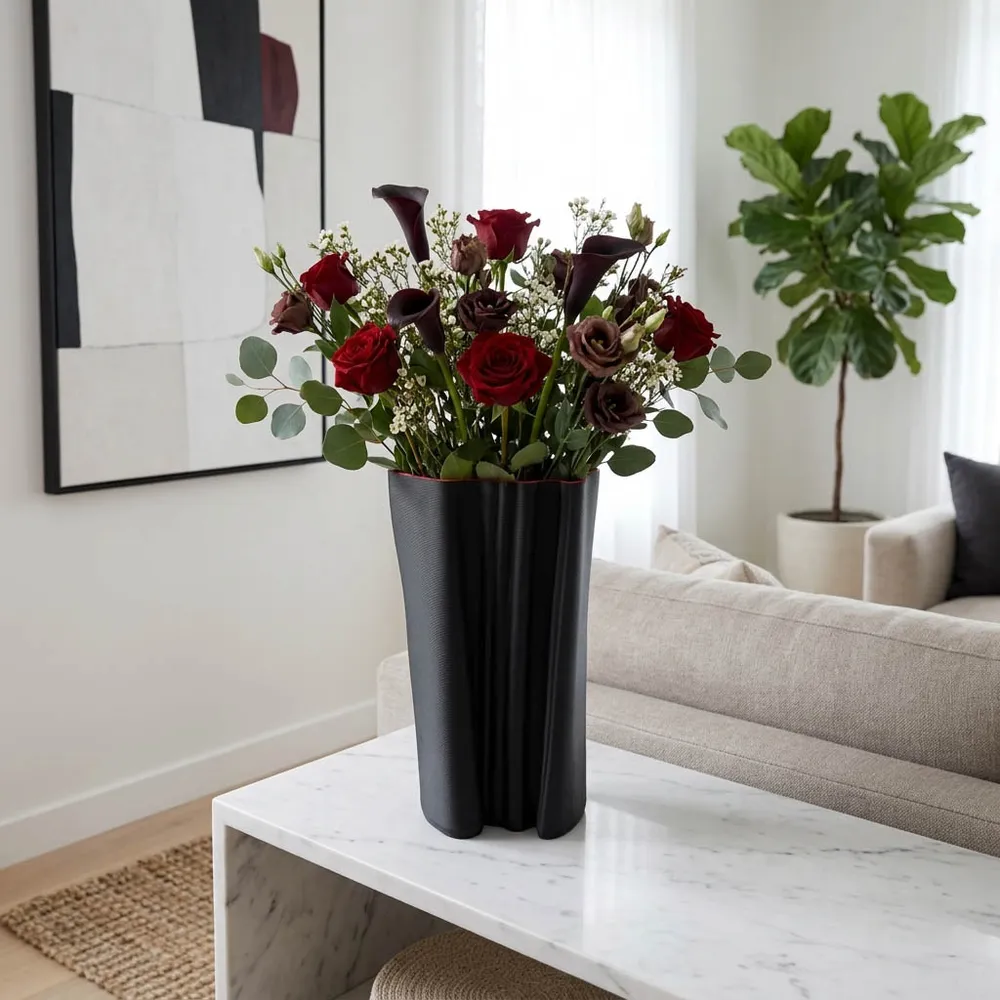 CLYDESIDE BLACK VASE 16 (IN)