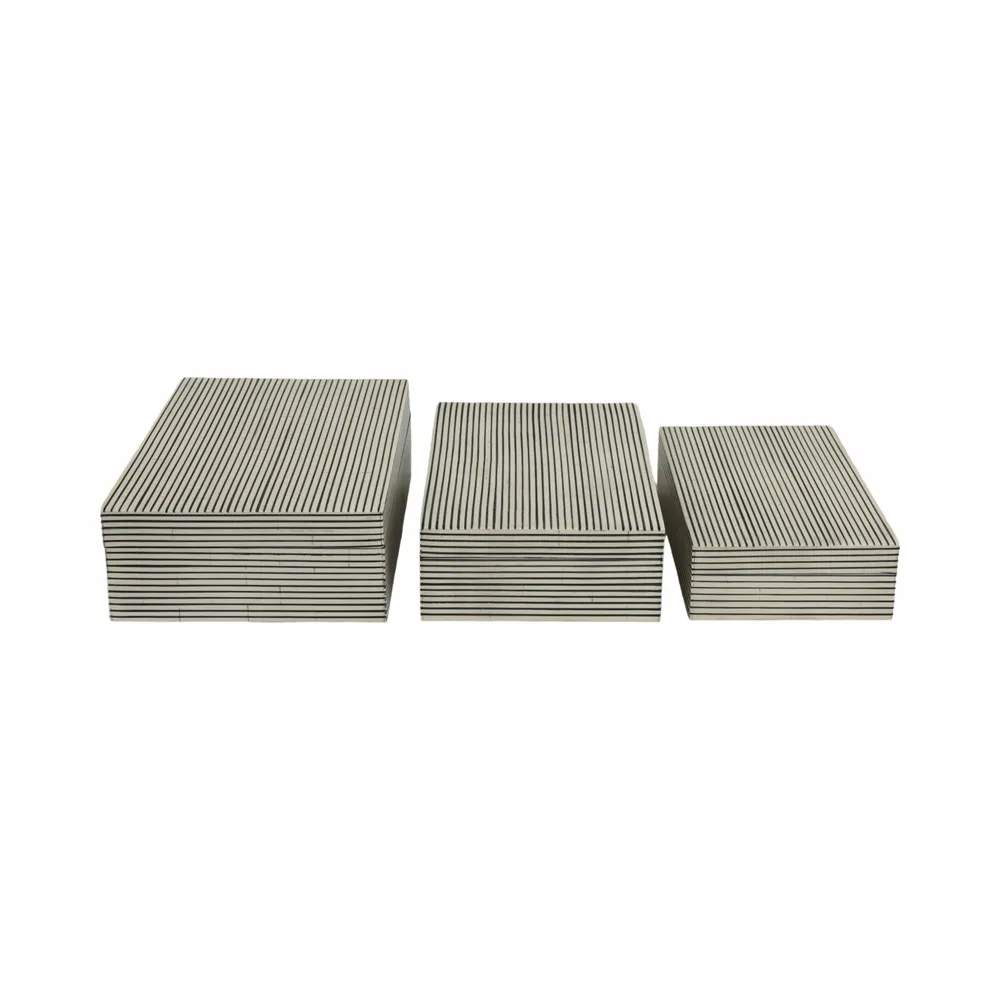TILTONBROOK SET OF 3 WHITE BOXES 4 (IN)