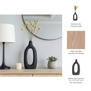 GRAYSONHAM BLACK VASE 14 (IN) 10