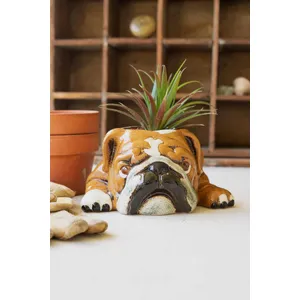Ceramic Bulldog Planter 1