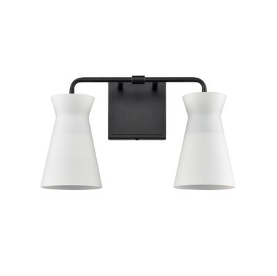 Brookville 15″ Wide 2-Light Vanity Light - Matte Black