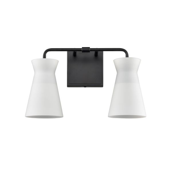 Brookville 15'' Wide 2-Light Vanity Light - Matte Black
