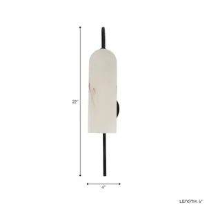 KIRBYMOOR WHITE SCONCE 22 (IN) 6