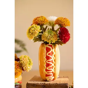 Set of 2 Ceramic Hamburger and Hotdog Vases 2