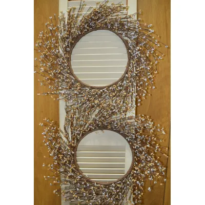 Silver Gold Mini Berry Set/2 Wreaths