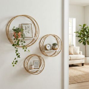 HAMPTONMORE SET OF 3 WHITE WALL SHELF 6 (IN) 10