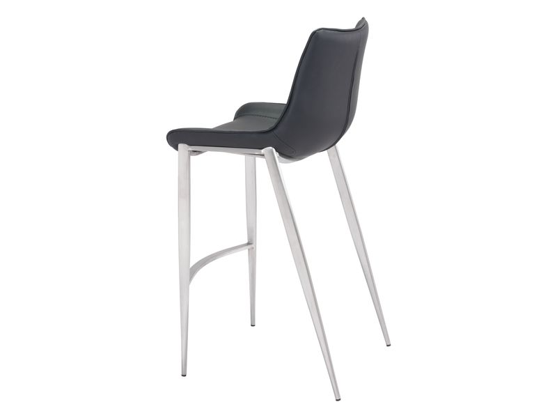 Magnus Barstool Black & Silver 6