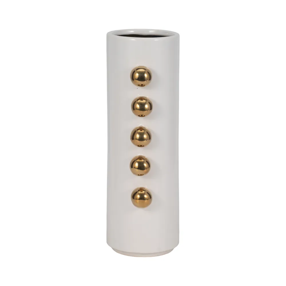 GARSONHAM WHITE VASE 16 (IN)