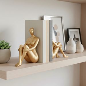 DOUGALPARK SET OF 2 GOLD BOOKENDS 8 (IN) 2