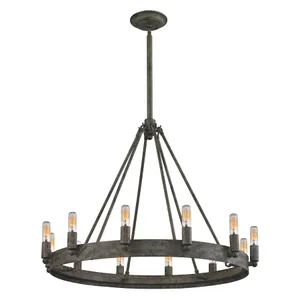 Lewisburg 27″ Wide 12-Light Chandelier - Malted Rust 1