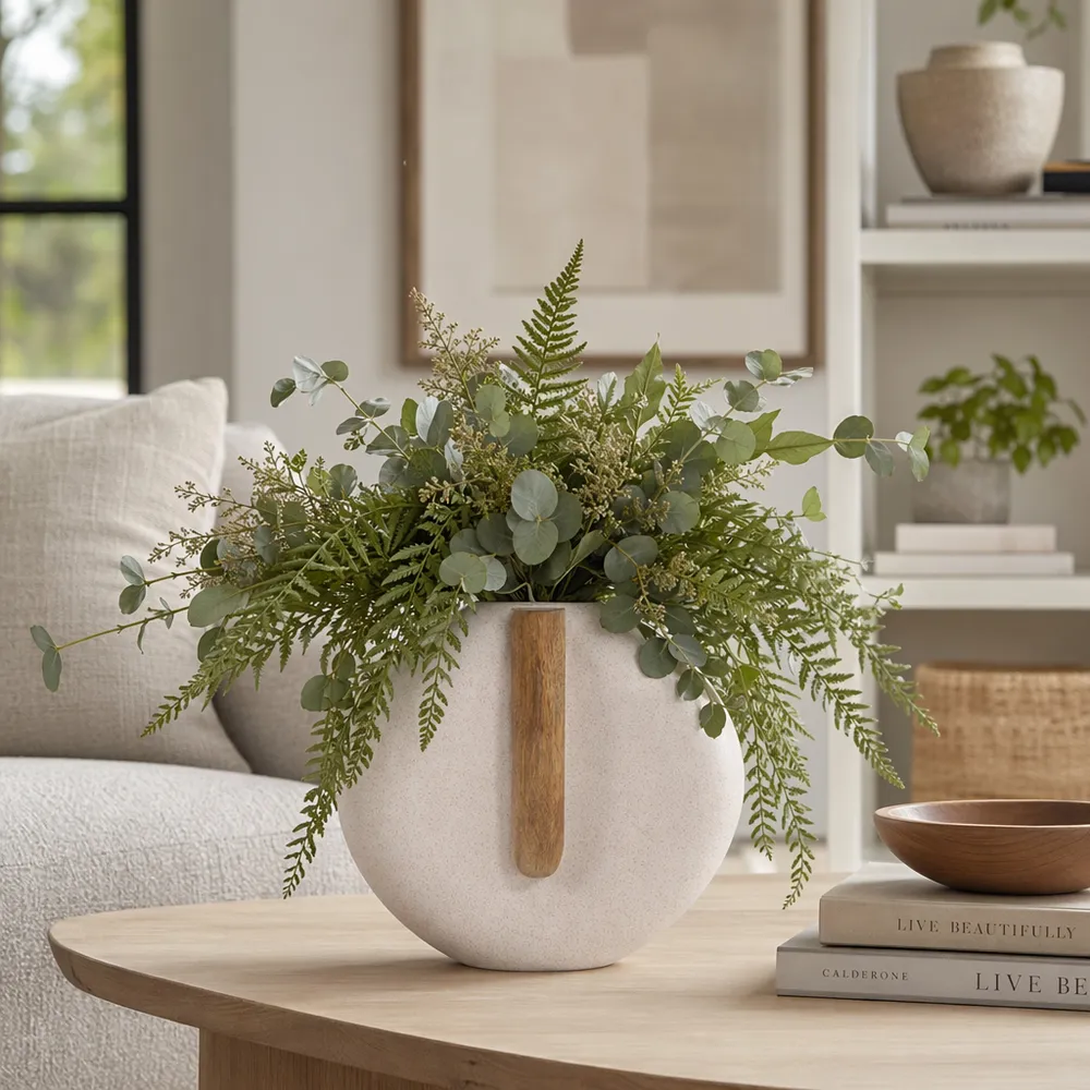 FINTONSIDE WHITE VASE 15 (IN)