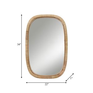 GRAYDONWOOD BROWN MIRROR 34 (IN) 9