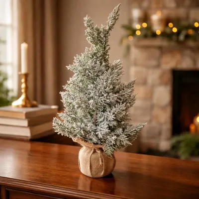 Frosty Christmas 23in Potted Tree