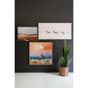 Framed Elk Painting 2