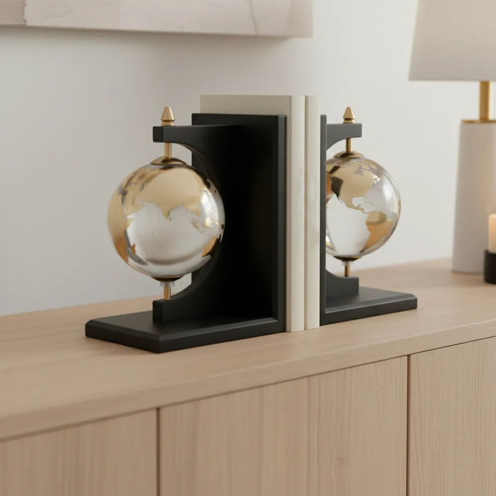CULLENMORE SET OF 2 BLACK BOOKENDS 9 (IN)