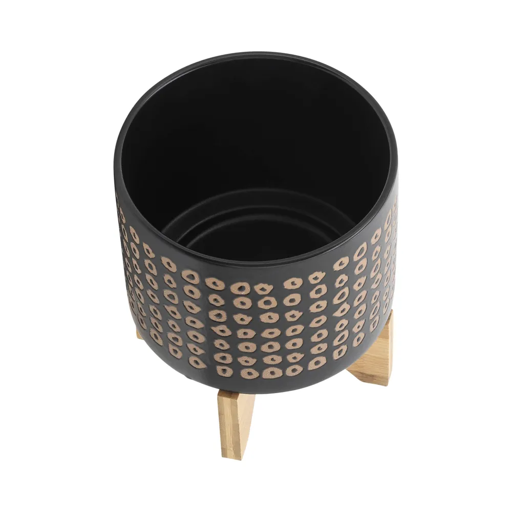 TANNERHAM SET OF 2 BROWN PLANTER 11 (IN)