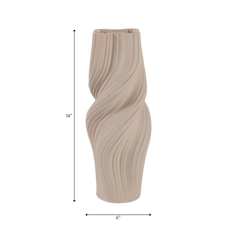 ROSSPORT TAN VASE 14 (IN)
