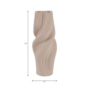 ROSSPORT TAN VASE 14 (IN) 9