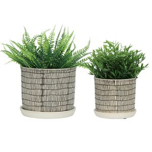 HOUSTONLAKE SET OF 2 IVORY PLANTER 7 (IN) 3