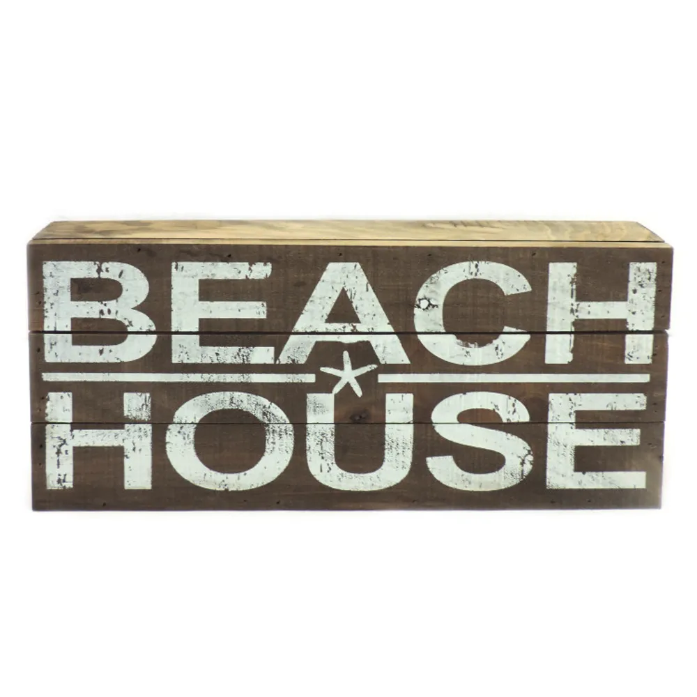 16" BEACH HOUSE BOX SIGN