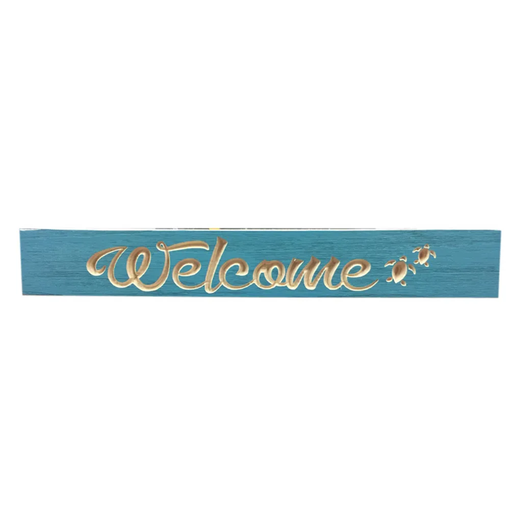 24" USA WELCOME ROUTED BARNWOOD SIGN W/T