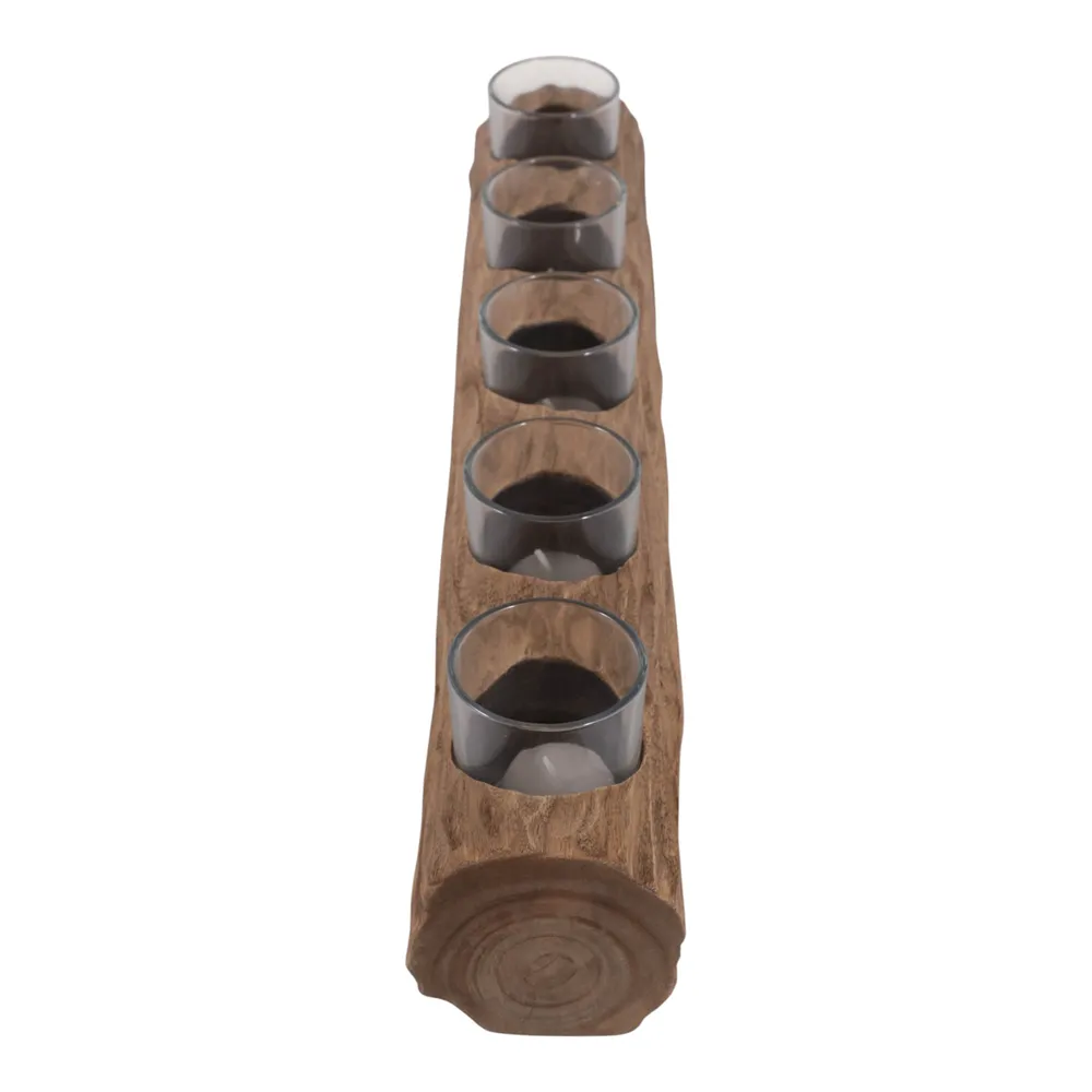 LUKEHAVEN BROWN TEALIGHT HOLDER 5 (IN)