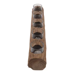 LUKEHAVEN BROWN TEALIGHT HOLDER 5 (IN) 6