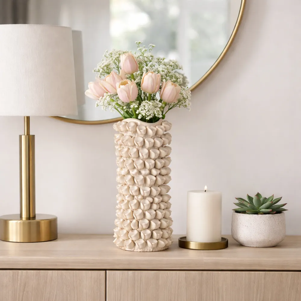 TATEOAK CREAM VASE 13 (IN)