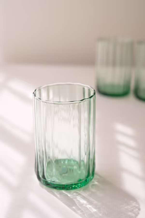 Recycled Fluted Giant Water Glass/Vase