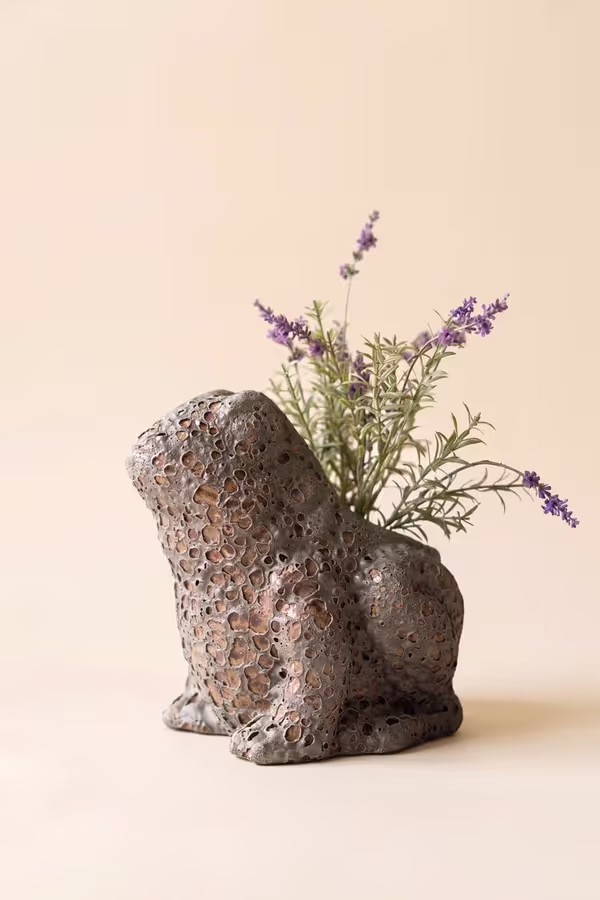 Terracotta Frog Planter with Rustic Glaze