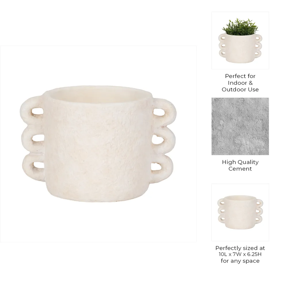 ARLOWHAVEN WHITE PLANTER 7 (IN)