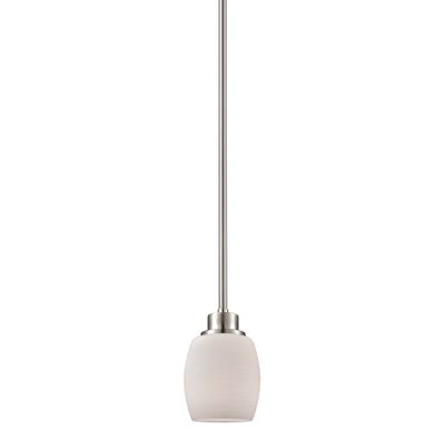Casual Mission 5″ Wide 1-Light Mini Pendant - Brushed Nickel