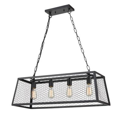 Grange 31″ Wide 4-Light Chandelier - Oil Rubbed Bronze