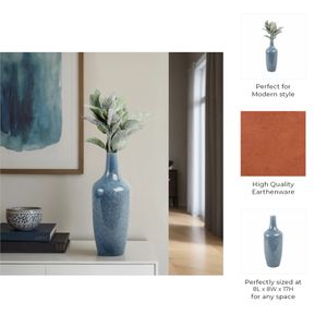 HENLEYSHAW TEAL VASE 17 (IN) 10