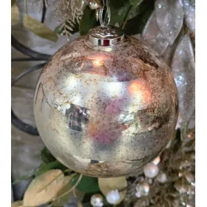 Med Vintage Glow Ball Ornament 5.5x5.5x6in 1