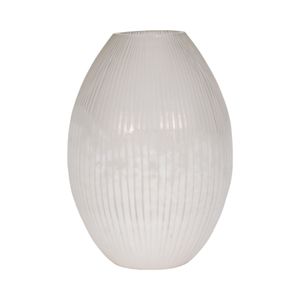 ADLERGROVE WHITE GLASS VASE 18 (IN) 1