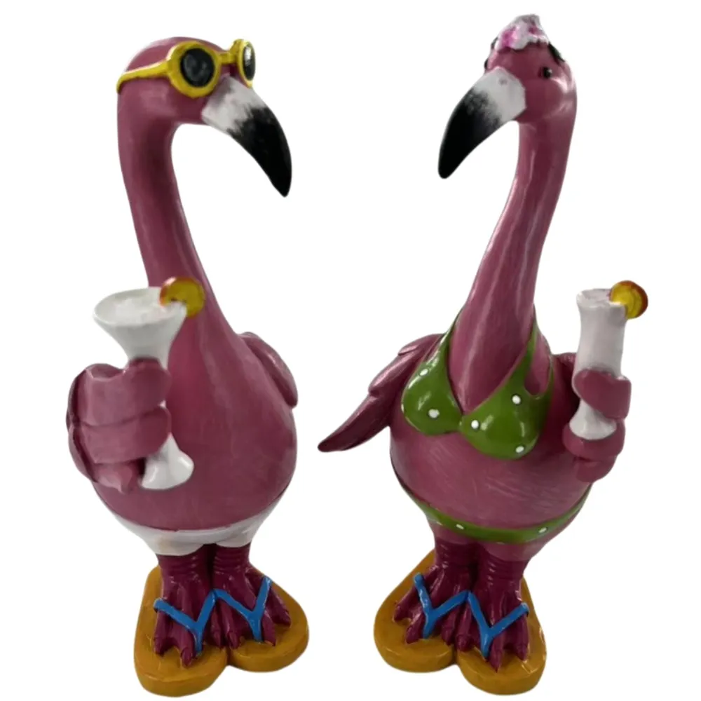 6-1/2" FLAMINGO WITH COCKTAIL 2-ASST