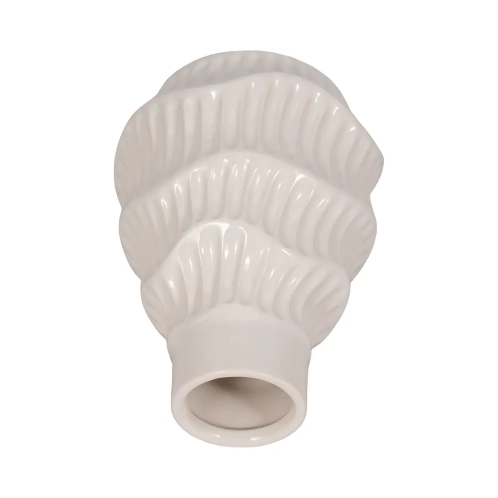 WELDONBEACH WHITE VASE 8 (IN)