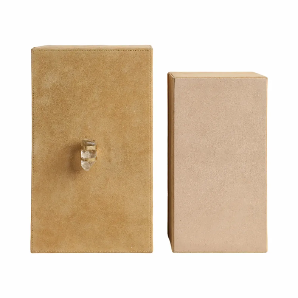 LAKEWICK SET OF 2 IVORY BOXES 6 (IN)