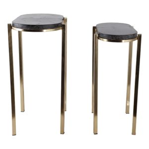 ENOCHVALE SET OF 2 BLACK TABLE 24 (IN) 4