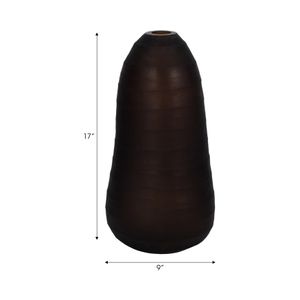 OWENWELL BROWN GLASS VASE 17 (IN) 8