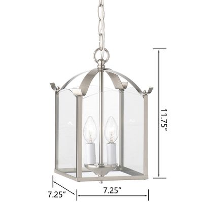 Whitmore 7.25'' Wide 2-Light Chandelier - Brushed Nickel