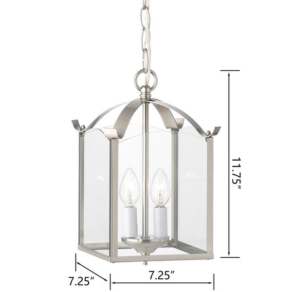 Whitmore 7.25'' Wide 2-Light Chandelier - Brushed Nickel