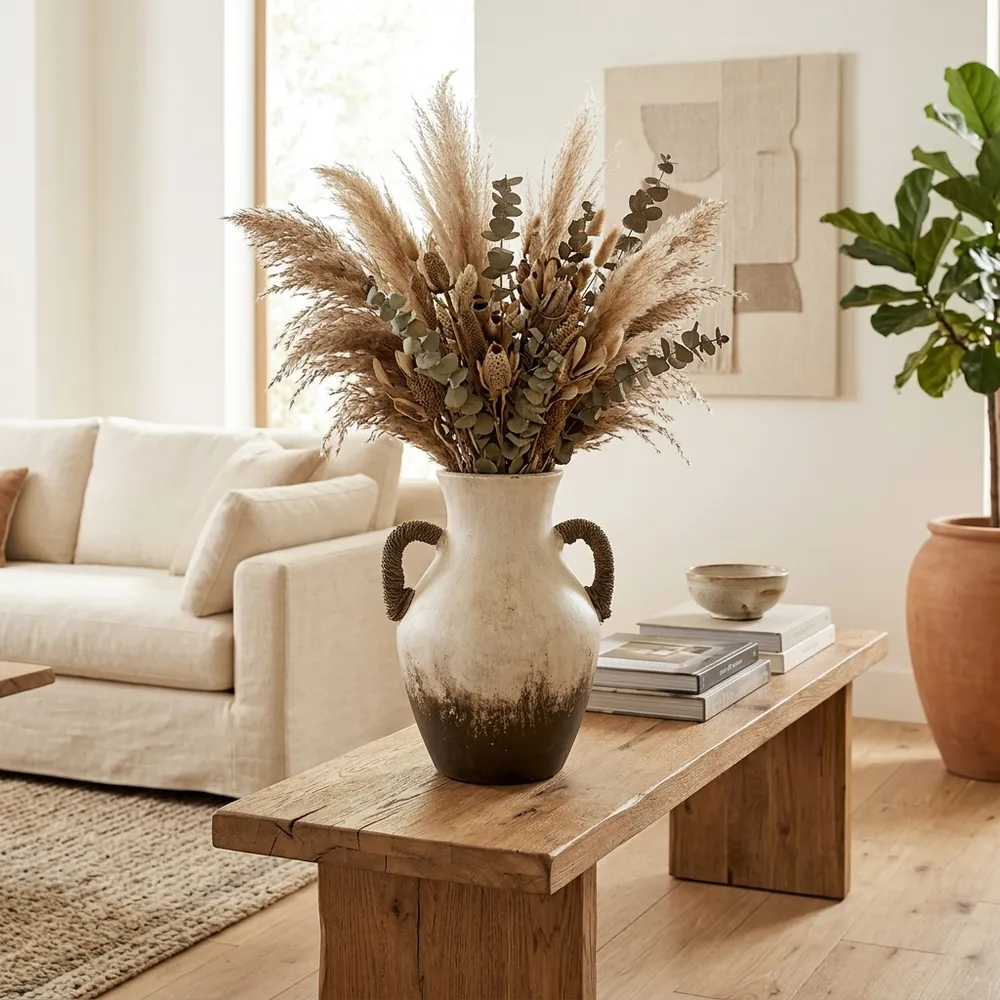 ALMAMILL WHITE VASE 15 (IN)