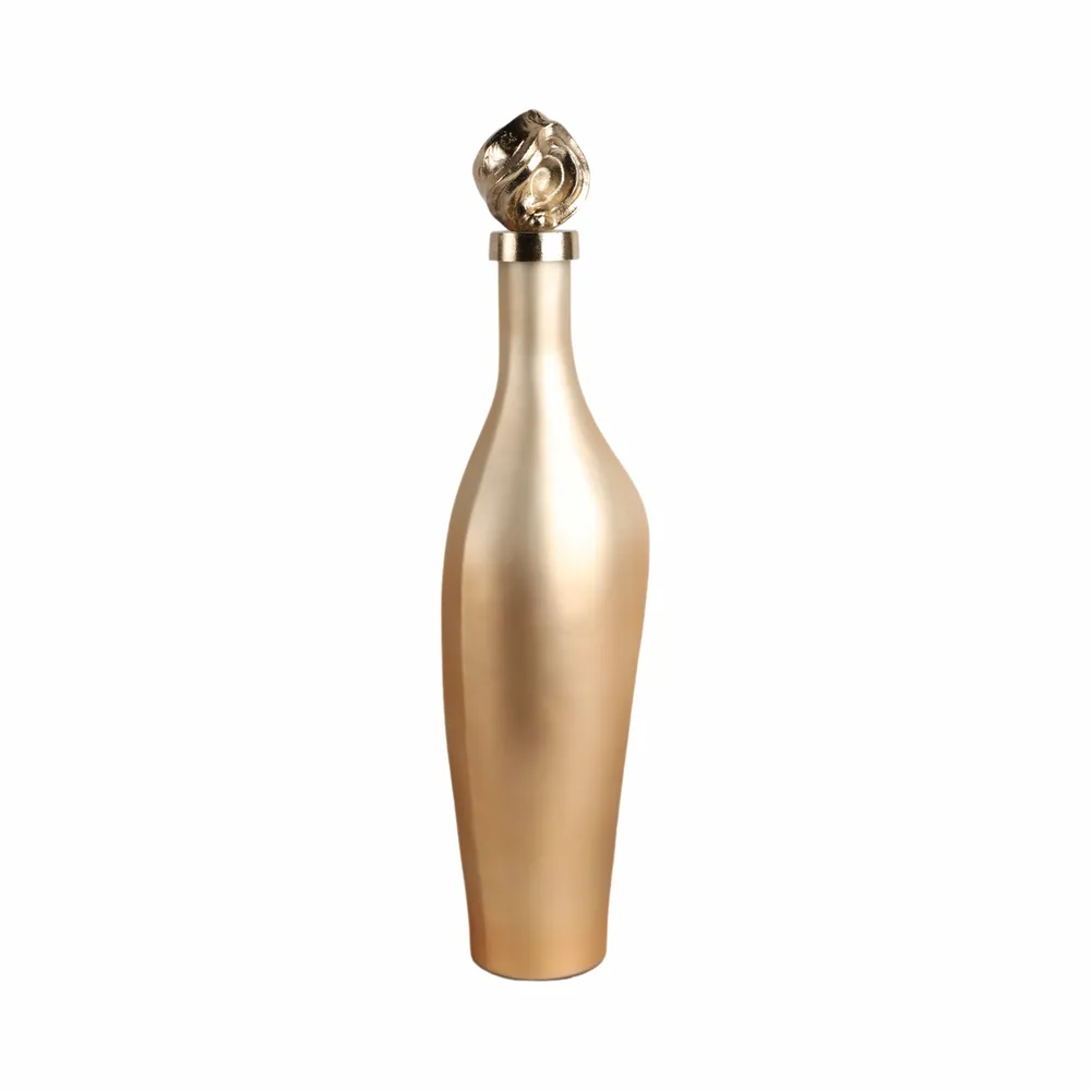 BAKERSHAW GOLD GLASS VASE 22 (IN)